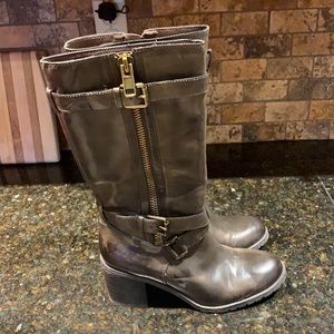 Franco Sarto boots khaki Green color zip with buckle